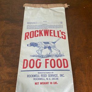 Rockwell's Dog Food vintage paper advertising sack unused excellent condition